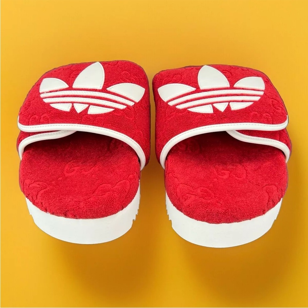 Gucci X Adidas GG Magic Sponge Demetra Vegan Logo Slides UK 11 - US 11.5 - EU 45 - Picture 6 of 14